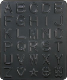 3571049_Bakplaat koekjes alfabet 38,2x31,8 cm anti-aanbak_Koswa_van Hattem Horeca_1