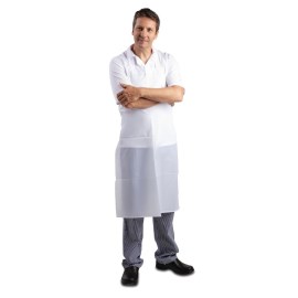 Delantal con peto impermeable Whites blanco