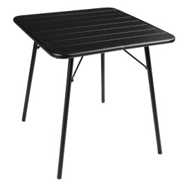 Mesa de acero lamas Bolero 700 x 700mm color negro