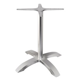 Base mesa de 4 patas Bolero aluminio pulido