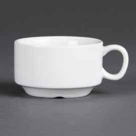 Taza espresso apilable blanca Olympia