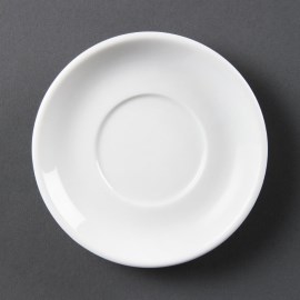 Plato de taza espresso apilable blanco Olympia