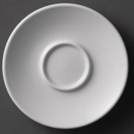 Platos de taza espresso blancos 120mm Olympia