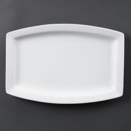 Plato rectangular blanco Olympia