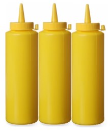 558034_Sausfles  dispenser flacon, 0,20 liter, geel, set van 3 stuks_Hendi_van Hattem Horeca_1