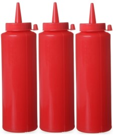 558041_Sausfles  dispenser flacon, 0,20 liter, rood, set van 3 stuks_Hendi_van Hattem Horeca_1